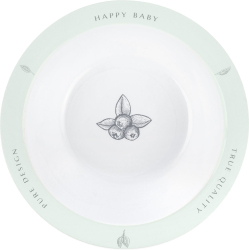 Тарелка глубокая для кормления Happy Baby aqua