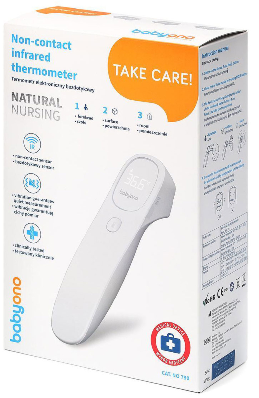 Термометр электронный безконтактный BabyOno Natural Nursing