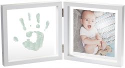 Рамочка двойная прозрачная Baby Style Baby Art с отпечатком, белая