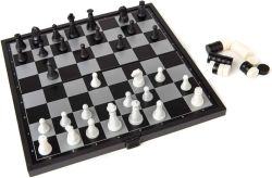 Игра настольная ABtoys Шахматы и шашки магнитные, дорожный набор 2 в 1