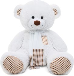 Мягкая игрушка Медведь Тоффи Belaitoys, 110 см, белая