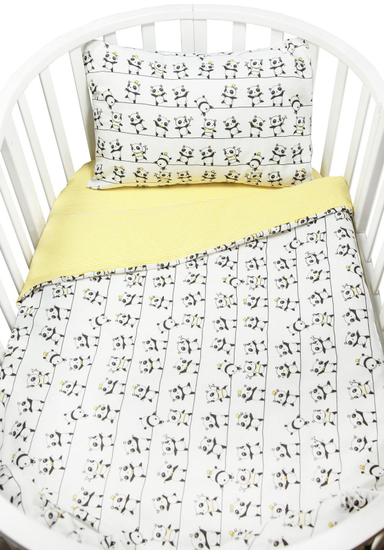 Комплект в кроватку 3 предмета AmaroBaby Baby Boom Панды, поплин